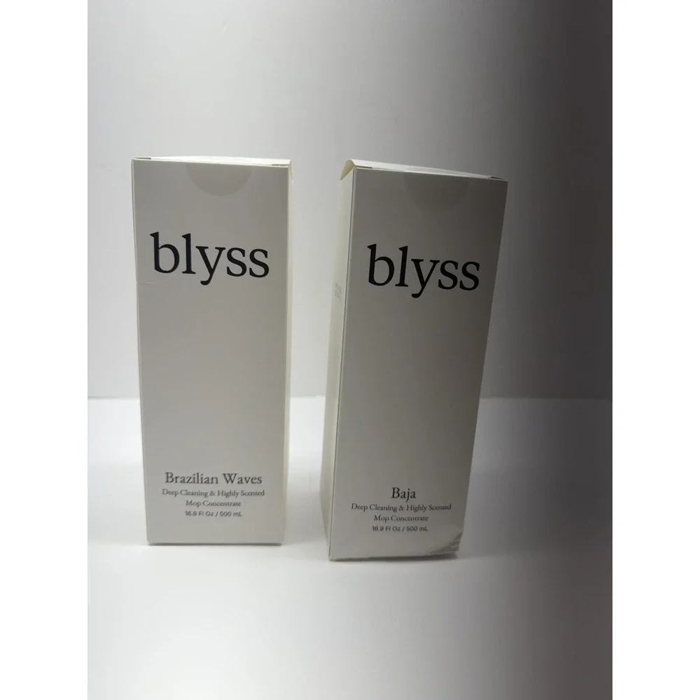 2 Pack BLYSS Mop Soap Brazilian Waves & Baja 16.9 Fl Oz Concentrate